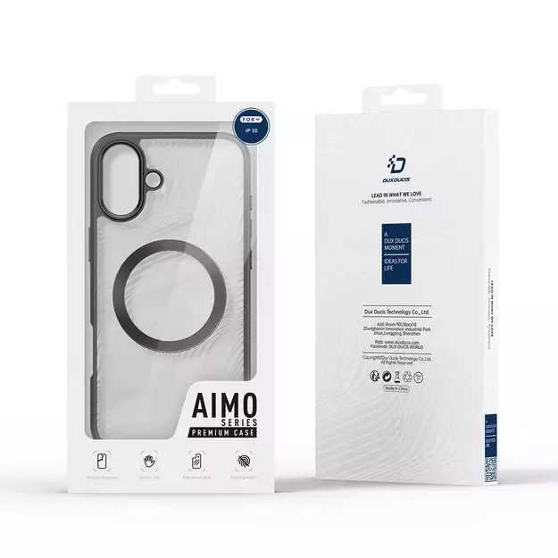 Dux Ducis Aimo Mag Case with MagSafe for iPhone 16 - Black 12
