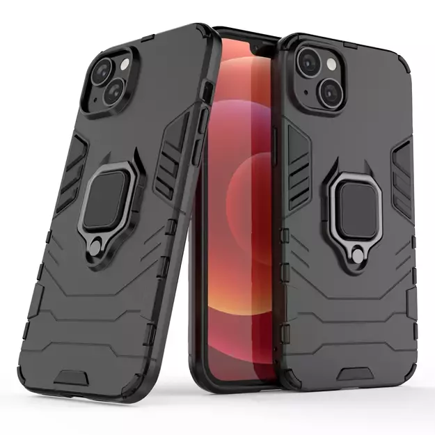 Ring Armor case for iPhone 14 armored cover magnetic holder ring black 19