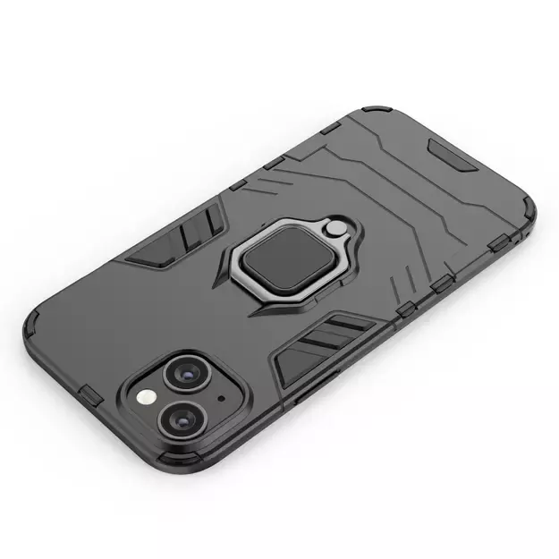 Ring Armor case for iPhone 14 armored cover magnetic holder ring black 35