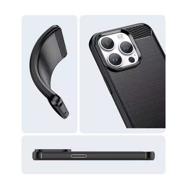 Carbon Case iPhone 14 Pro Max flexible gel back cover black 28