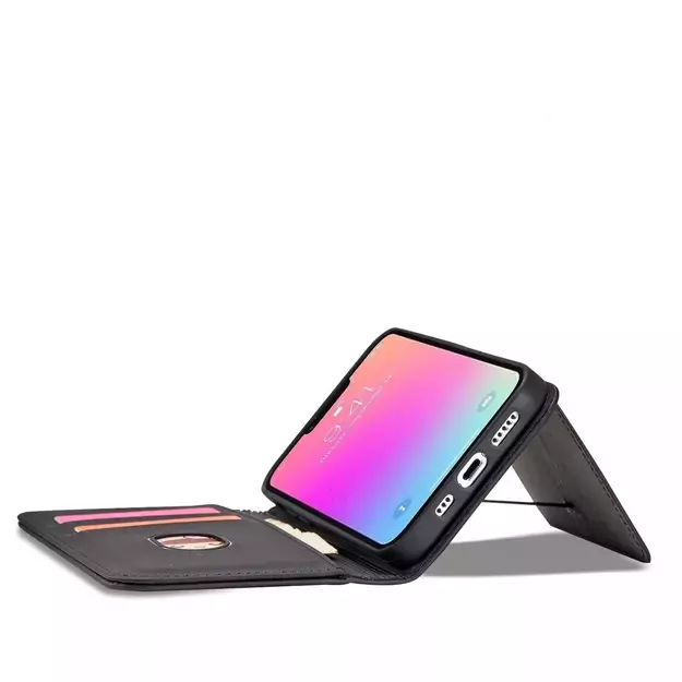 Magnet Card Case case for iPhone 14 Pro flip cover wallet stand black 6