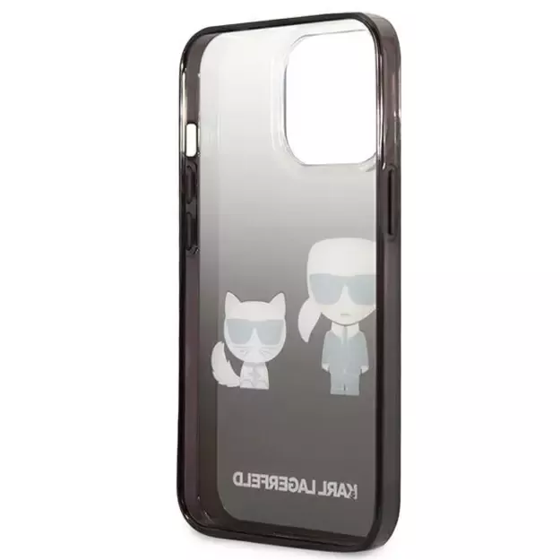 Karl Lagerfeld KLHCP13LTGKCK iPhone 13 Pro / 13 6,1  hardcase czarny/black Gradient Ikonik Karl & Choupette 6