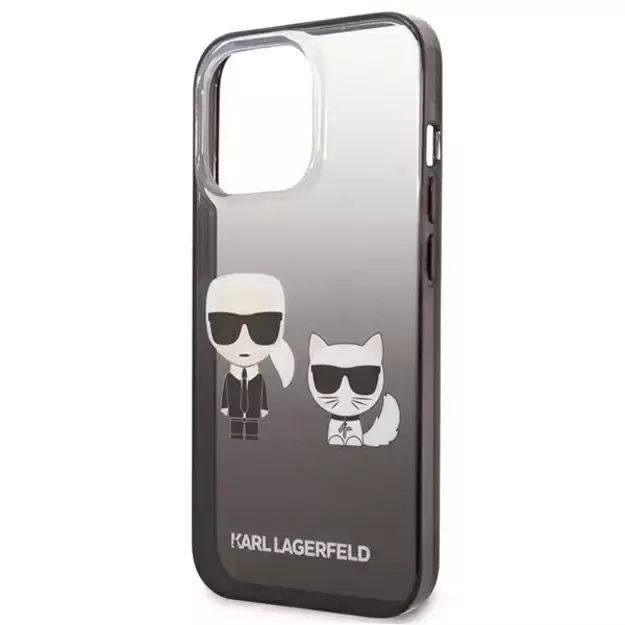 Karl Lagerfeld KLHCP13LTGKCK iPhone 13 Pro / 13 6,1  hardcase czarny/black Gradient Ikonik Karl & Choupette 5