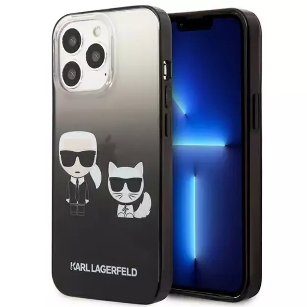 Karl Lagerfeld KLHCP13LTGKCK iPhone 13 Pro / 13 6,1  hardcase czarny/black Gradient Ikonik Karl & Choupette