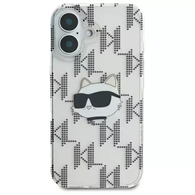 Karl Lagerfeld IML Choupette Head Electroplated iPhone 16 Case - Clear 2