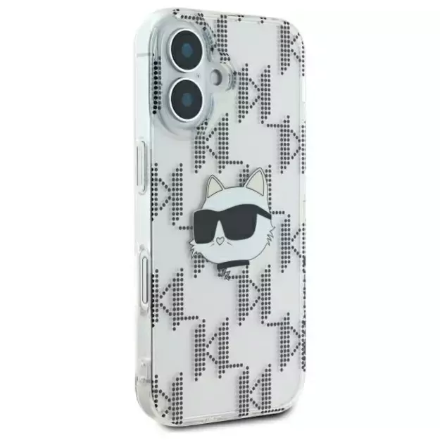 Karl Lagerfeld IML Choupette Head Electroplated iPhone 16 Case - Clear 3