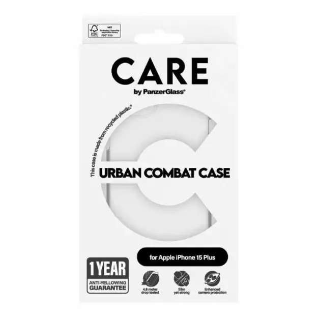CARE by PanzerGlass Urban Combat Case for iPhone 15 Plus - Clear 3