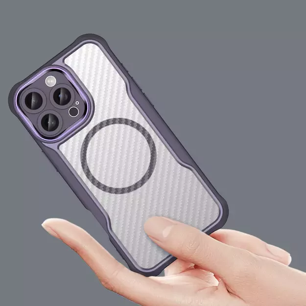 Leading Series MagSafe Silicone Case for iPhone 16 Pro - Purple 4