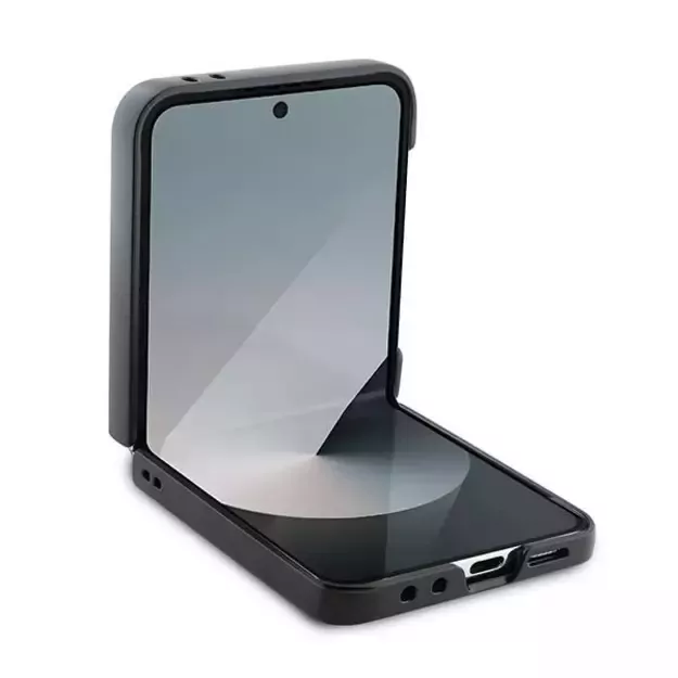 DKNY Repeat Pattern Stack Logo Case for Samsung Galaxy Z Flip6 - Black 3