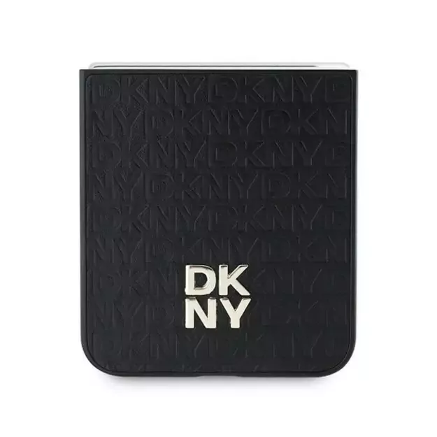 DKNY Repeat Pattern Stack Logo Case for Samsung Galaxy Z Flip6 - Black 4