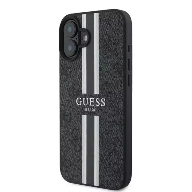 Guess 4G Printed Stripes MagSafe case for iPhone 16 Plus - black 1