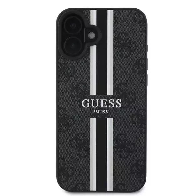 Guess 4G Printed Stripes MagSafe case for iPhone 16 Plus - black 2