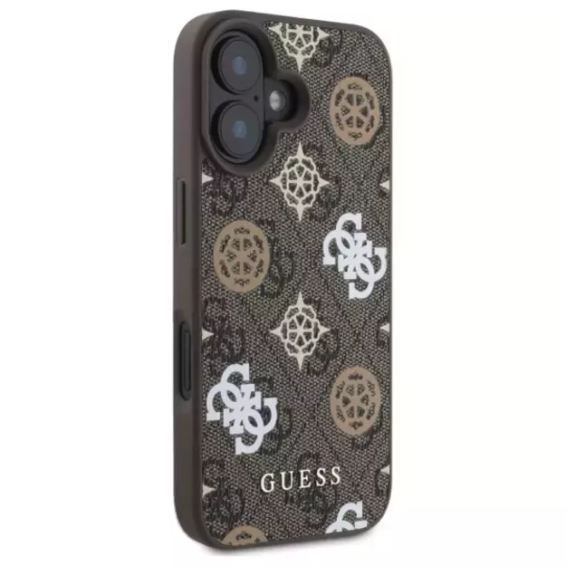 Guess 4G Printed Stripes MagSafe iPhone 16 Case - Brown 3