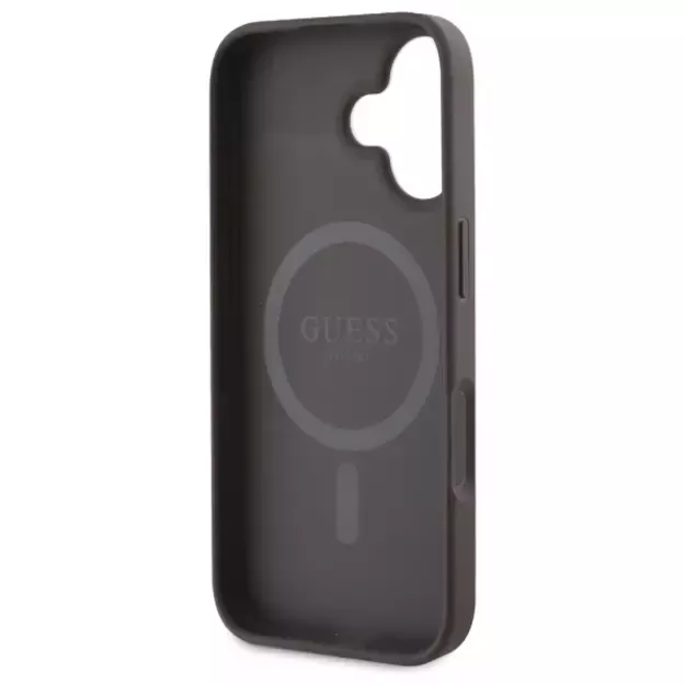 Guess 4G Printed Stripes MagSafe iPhone 16 Case - Brown 6