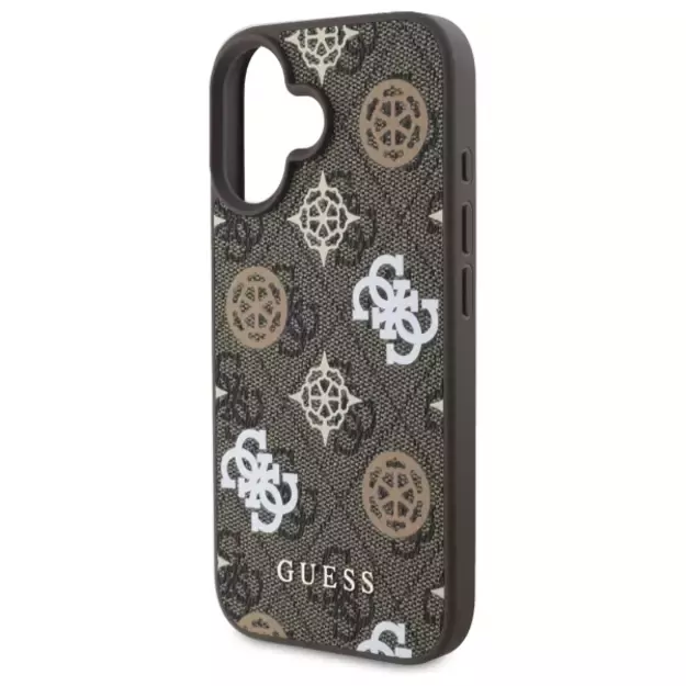 Guess 4G Printed Stripes MagSafe iPhone 16 Case - Brown 5