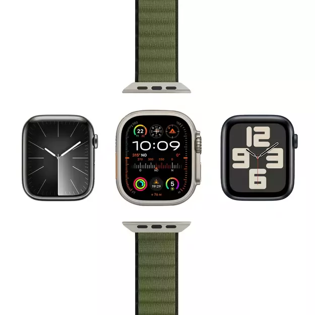 Puro Extreme Nylon Strap for Apple Watch 42 / 44 / 45 / 49 mm - Dark Green 1