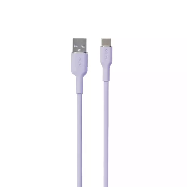 Puro Soft USB-A - USB-C Cable 1.5m - Purple