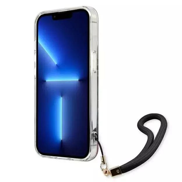 Guess GUHCP13LHFLSB iPhone 13 Pro / 13 6.1&quot  blue/blue hardcase Flower Strap 4