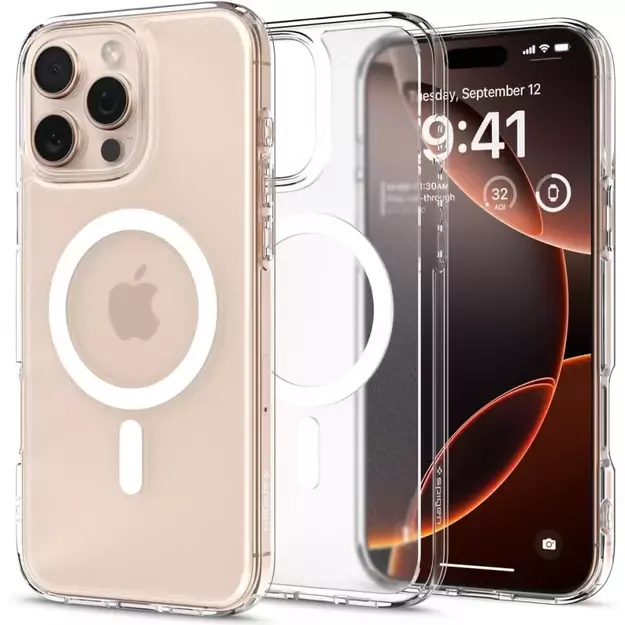 Spigen Ultra Hybrid Mag Case with MagSafe for iPhone 16 Pro - Clear