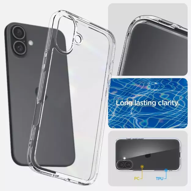 Spigen Ultra Hybrid iPhone 16 Plus Case - Clear 9
