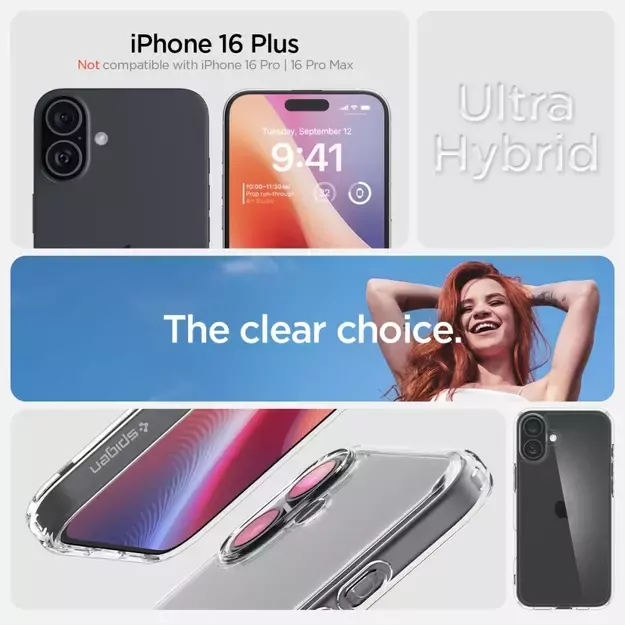 Spigen Ultra Hybrid iPhone 16 Plus Case - Clear 7