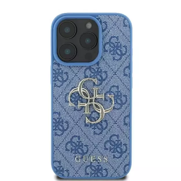 Guess 4G Big Logo iPhone 16 Pro Case - Blue 7
