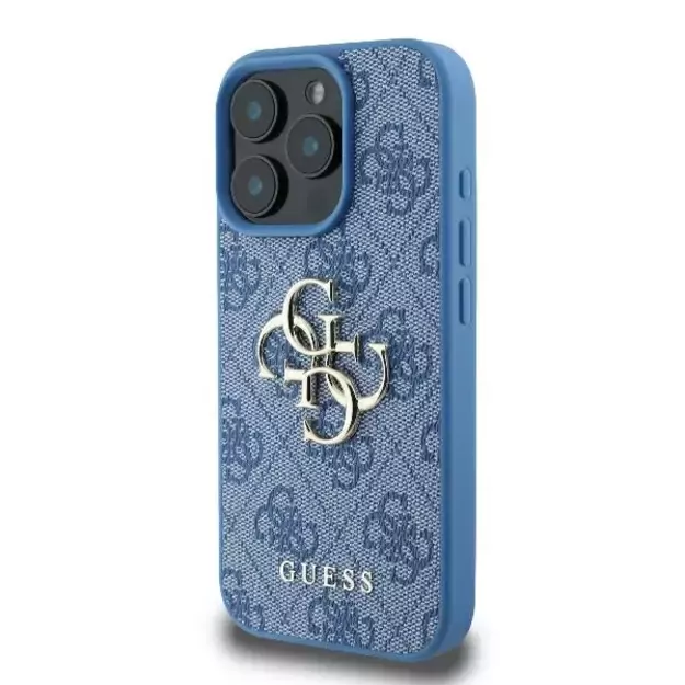 Guess 4G Big Logo iPhone 16 Pro Case - Blue 6