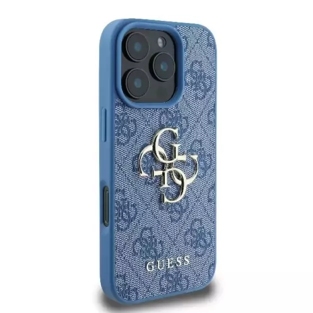 Guess 4G Big Logo iPhone 16 Pro Case - Blue 8
