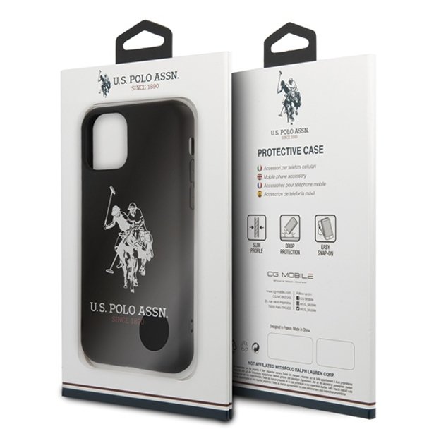 US Polo USHCN65SLHRBK iPhone 11 Pro Max czarny/black Silicone Collection 6