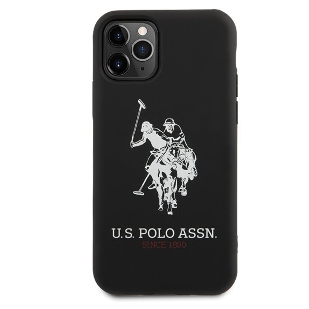 US Polo USHCN65SLHRBK iPhone 11 Pro Max czarny/black Silicone Collection 3