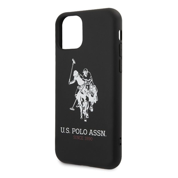 US Polo USHCN65SLHRBK iPhone 11 Pro Max czarny/black Silicone Collection 7