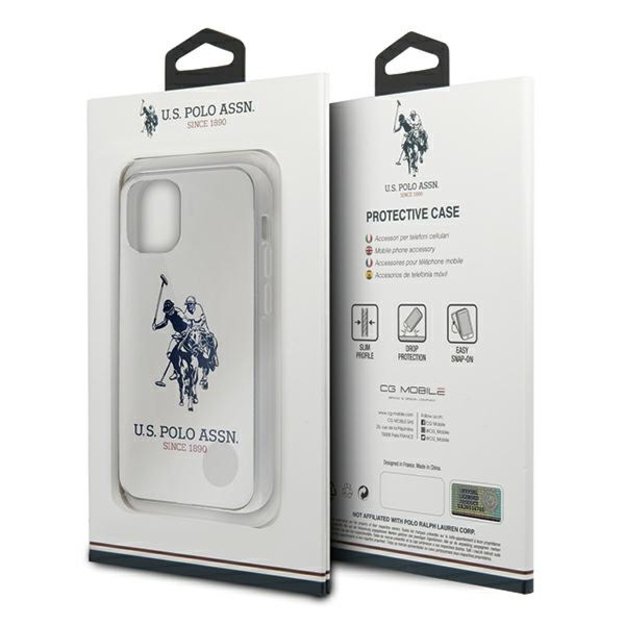 US Polo USHCP12STPUHRWH iPhone 12 mini 5,4  biały/white Shiny Big Logo 4
