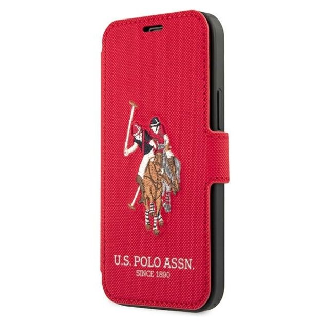 US Polo USFLBKP12SPUGFLRE iPhone 12 mini 5,4  czerwony/red book Polo Embroidery Collection