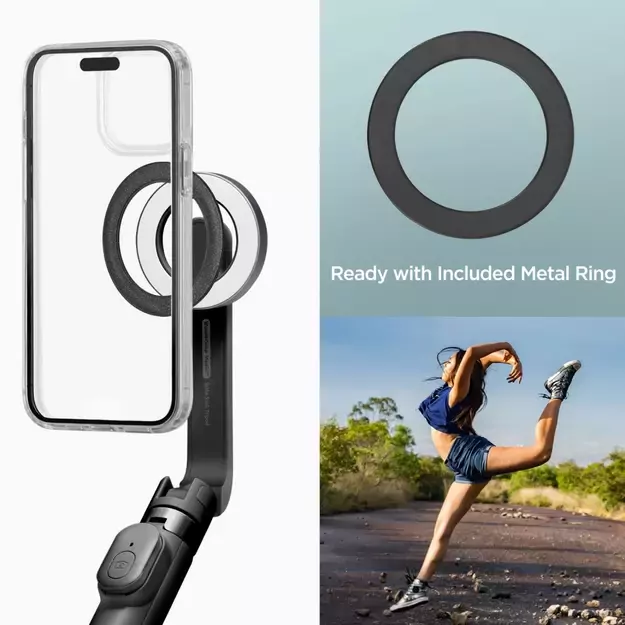 Selfie stick Spigen S571W MagSafe Bluetooth with tripod - black 18