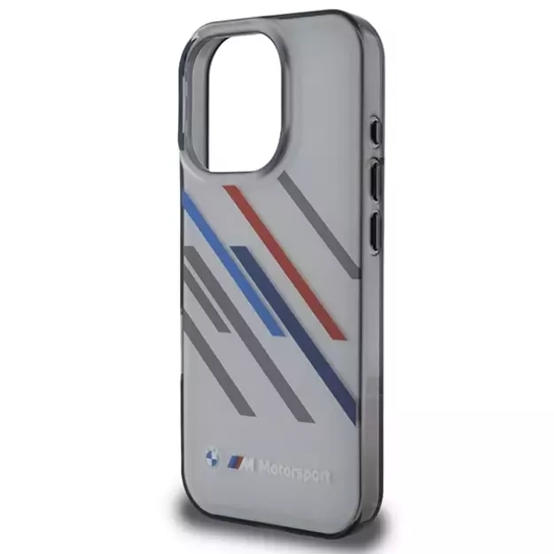 BMW Motosport IML Random Stripes iPhone 16 Pro Case - Gray 12