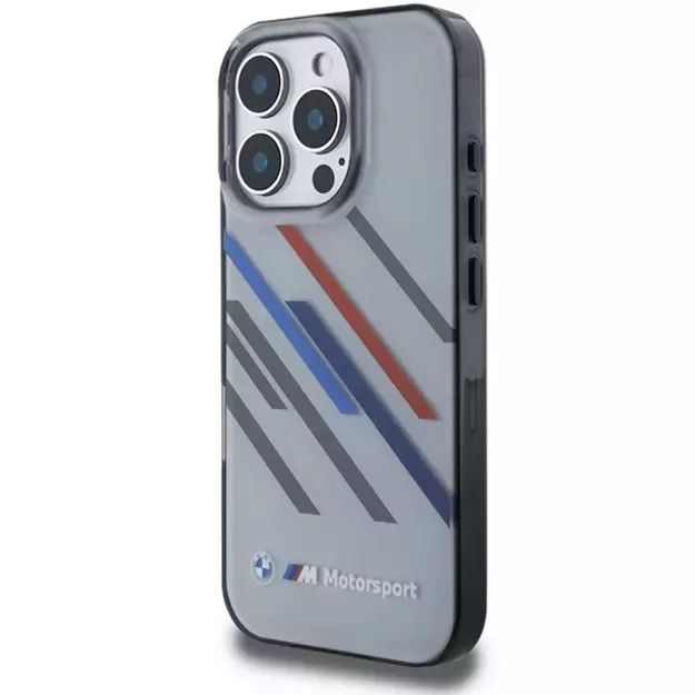 BMW Motosport IML Random Stripes iPhone 16 Pro Case - Gray 8