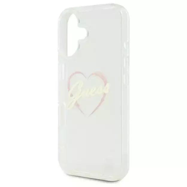 Guess IML Heart iPhone 16 Case - Transparent 12