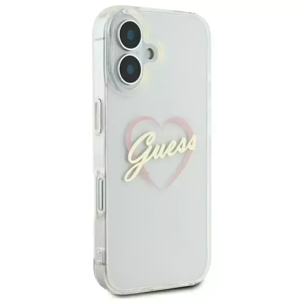 Guess IML Heart iPhone 16 Case - Transparent 10