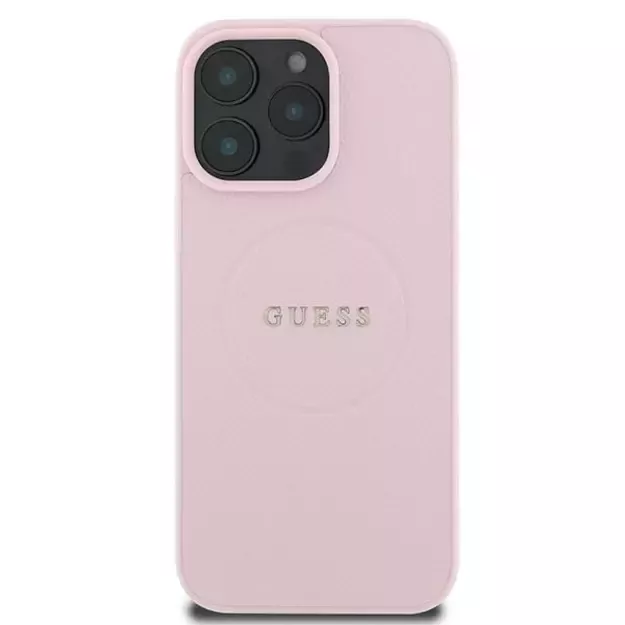 Guess Grained Ring MagSafe iPhone 16 Pro Case - Pink 9