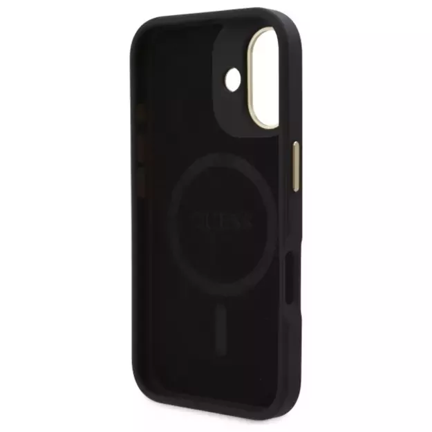 Guess 4G Logo Plate MagSafe iPhone 16 Case - Black 13