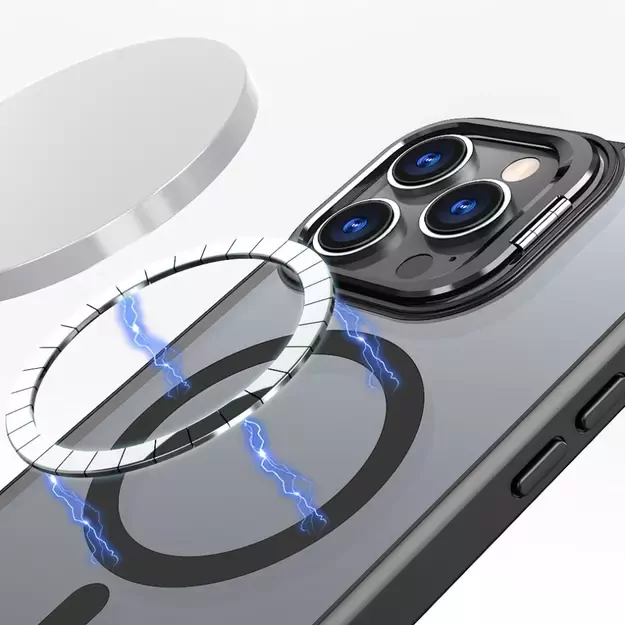 Tech-Protect MagStand MagSafe Case with Stand for iPhone 16 Pro - Semi-Transparent 2