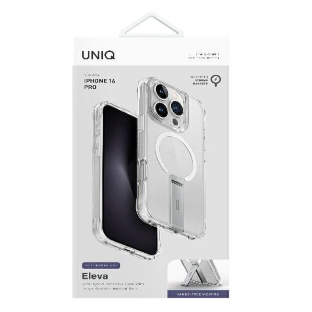 Uniq Eleva with Vertica Stand Case for iPhone 16 Pro - Transparent 4