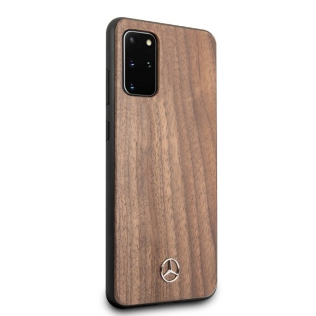 Mercedes MEHCS67VWOLB S20+ G985 hard case brązowy/brown Wood Line Walnut 4