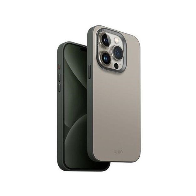 Uniq Lyden DS iPhone 15 Pro 6.1&quot  Magclick Charging case beige-green/ivory-lichen green