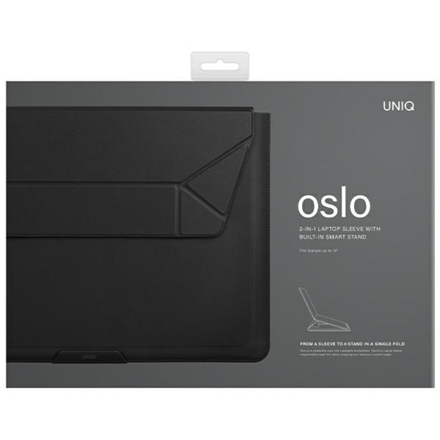 Uniq Oslo laptop sleeve 14&quot  black/black 8