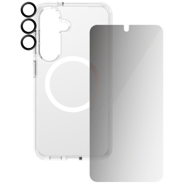 CARE by PanzerGlass Flagship 3in1 Case + Privacy Glass + Lens for Samsung Galaxy S25 2