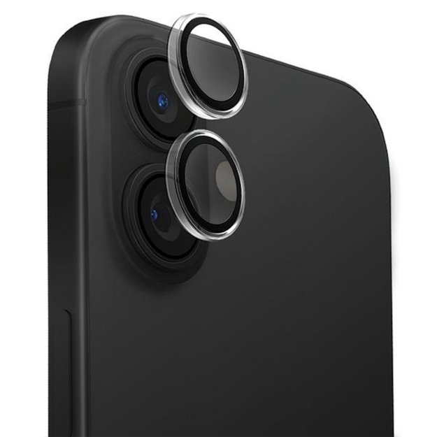 Uniq Optix Clear Camera Lens Protector iPhone 16 / 16 Plus with Applicator - Clear Black