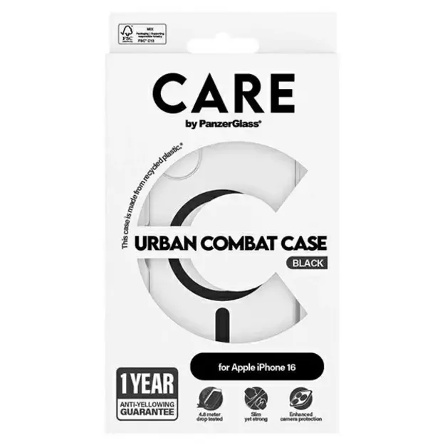 CARE by PanzerGlass Flagship Case iPhone 16 6.1&quot  black/black MagSafe 1345 3