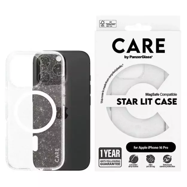 CARE by PanzerGlass Flagship Star Lit Case iPhone 16 Pro 6.3&quot  white/white MagSafe 1342