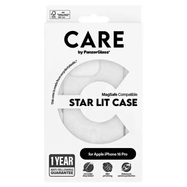 CARE by PanzerGlass Flagship Star Lit Case iPhone 16 Pro 6.3&quot  white/white MagSafe 1342 6